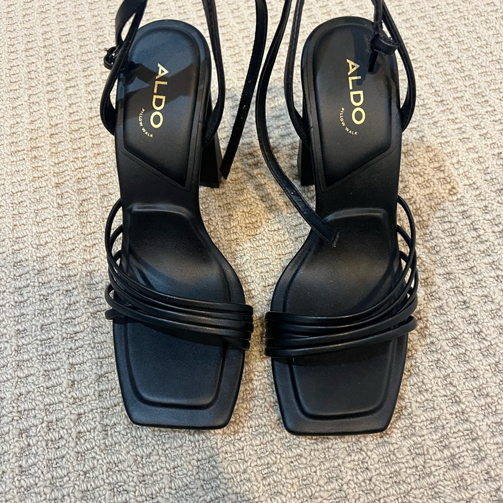 ALDO Black Strappy Heels
